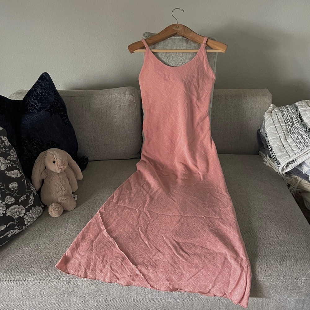 Free People Textured Cotton Strappy Midi Dress